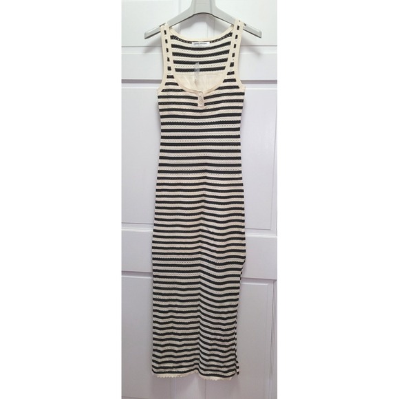Amanda Uprichard Dresses & Skirts - Amanda Uprichard Women's Seine Sleeveless Stripe Maxi Dress - Black/Cream - M